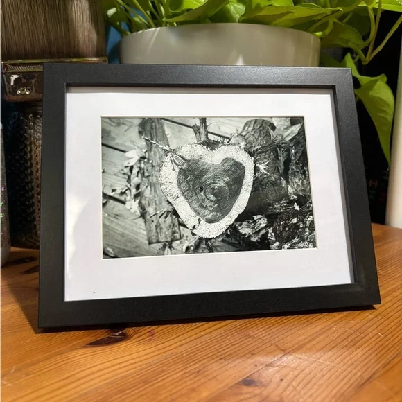 “Wooded Heart” 🖤 4” x 6” Framed Original Print by deSmit Design - Picture 4 of 4